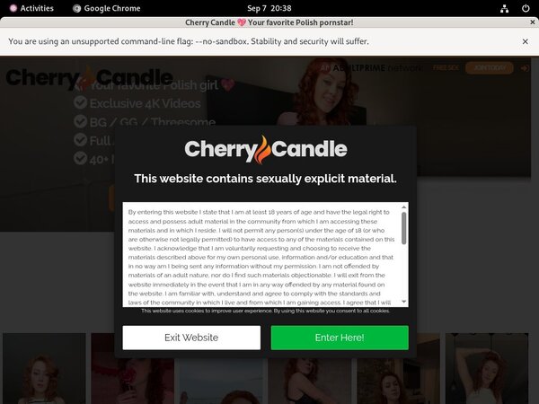 Cherry Candle With Canadian Dollars
