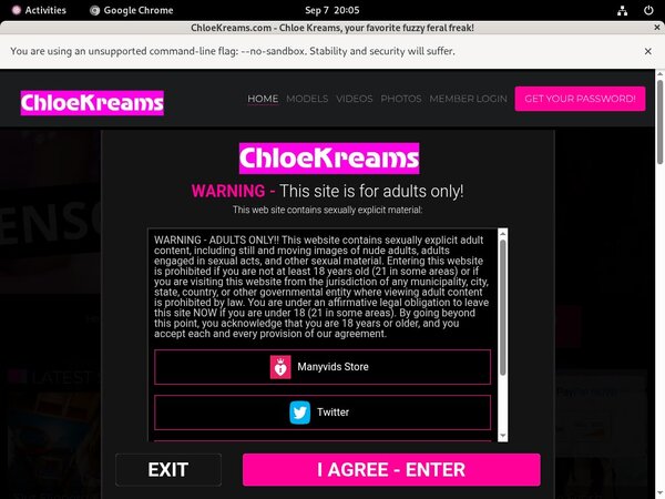Chloekreams.com Paypal Account