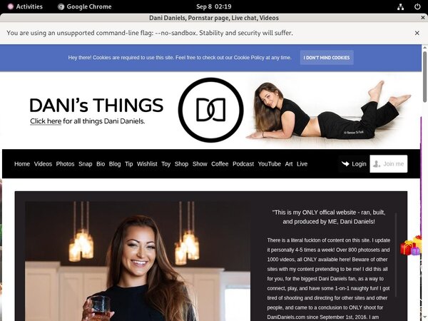 Dani Daniels Webcams