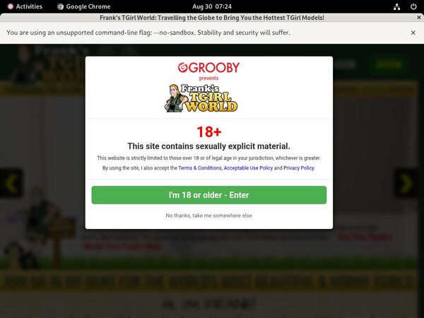 Franks T-Girl World Members Discount