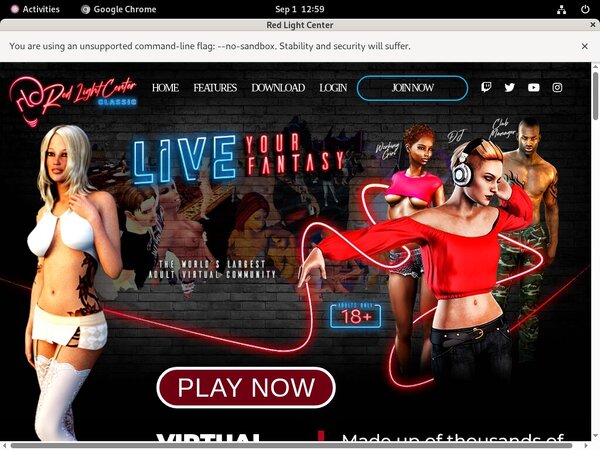 Get Redlightcenter.com Account