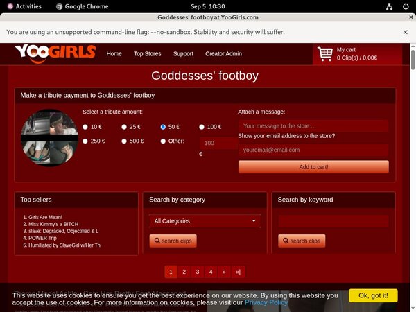 Goddesses Footboy ??