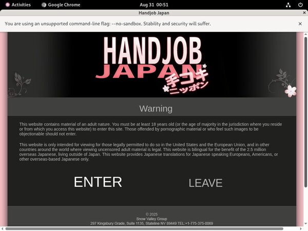 Handjob Japan 2018
