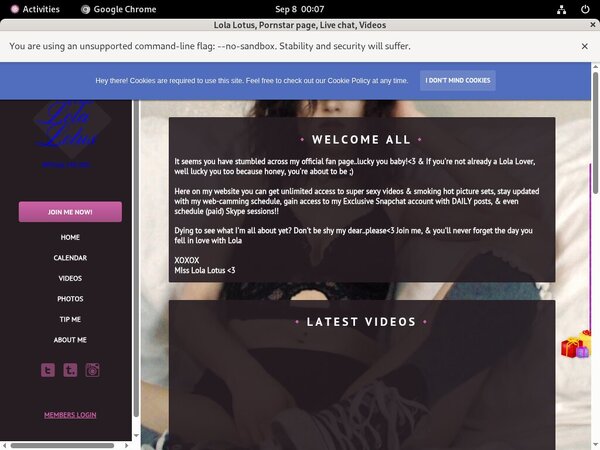 LolaLotus Member Password