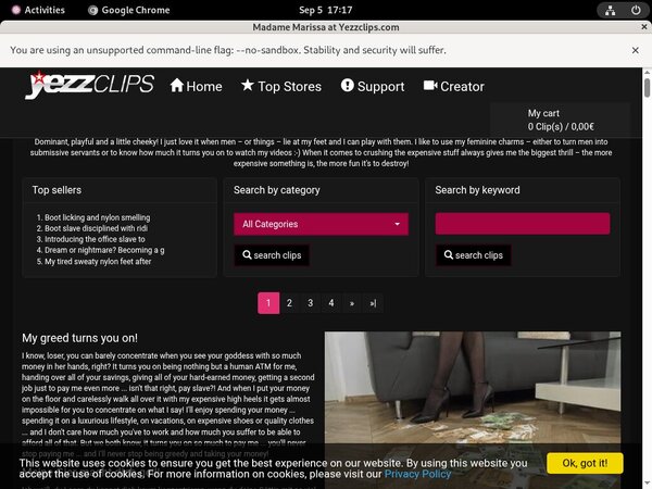 Madame Marissa Account Trial
