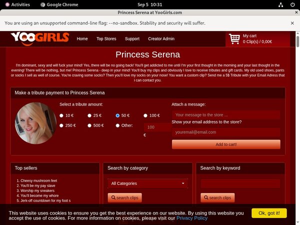 PrincessSerena Free Trial Coupon