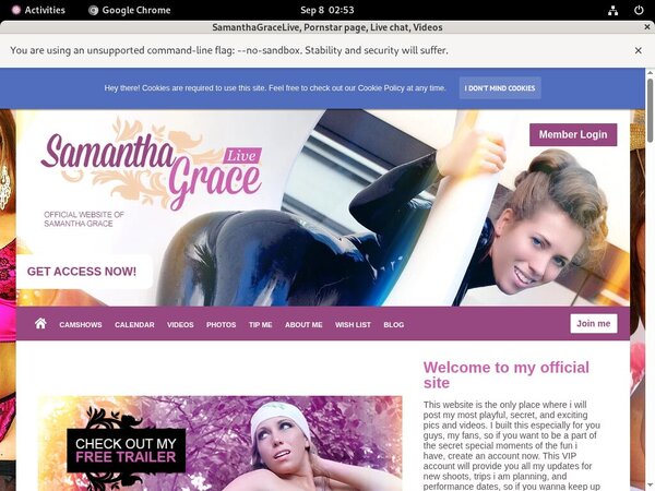 SamanthaGraceLive Logins
