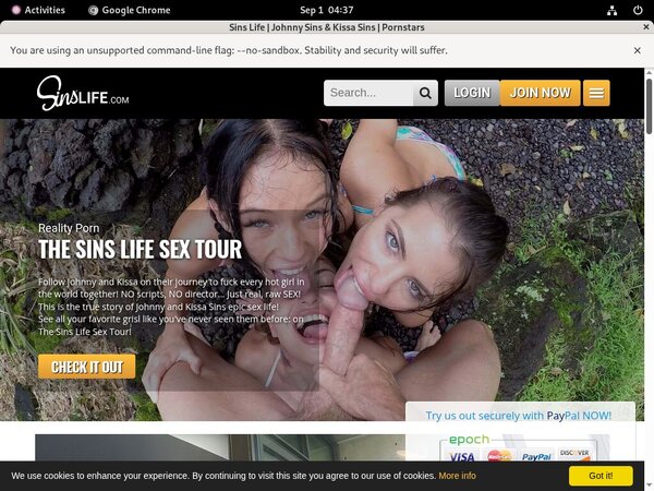 Sins Life Pro Biller Page