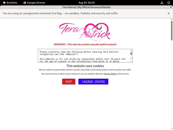 Tera Patrick Mobile Account